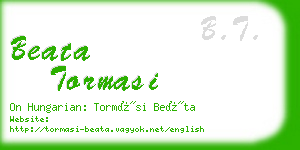 beata tormasi business card